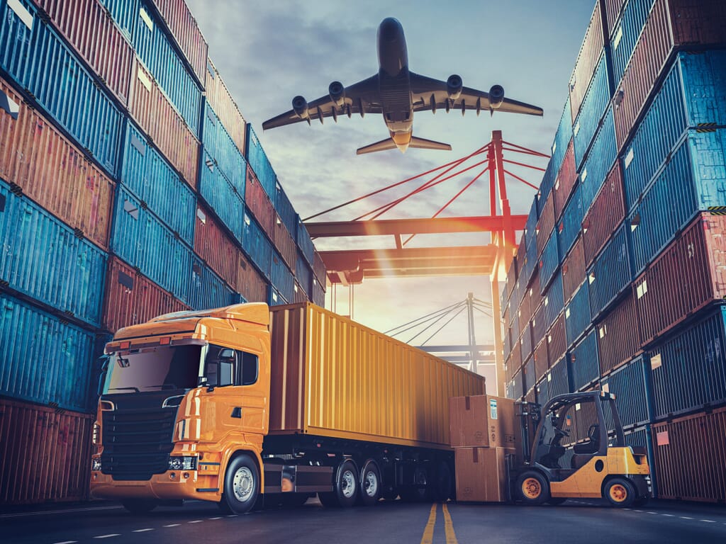 supply chain Transportation and logistics of Container Cargo ship and Cargo plane supply chain Transportation and logistics of Container Cargo ship and Cargo plane